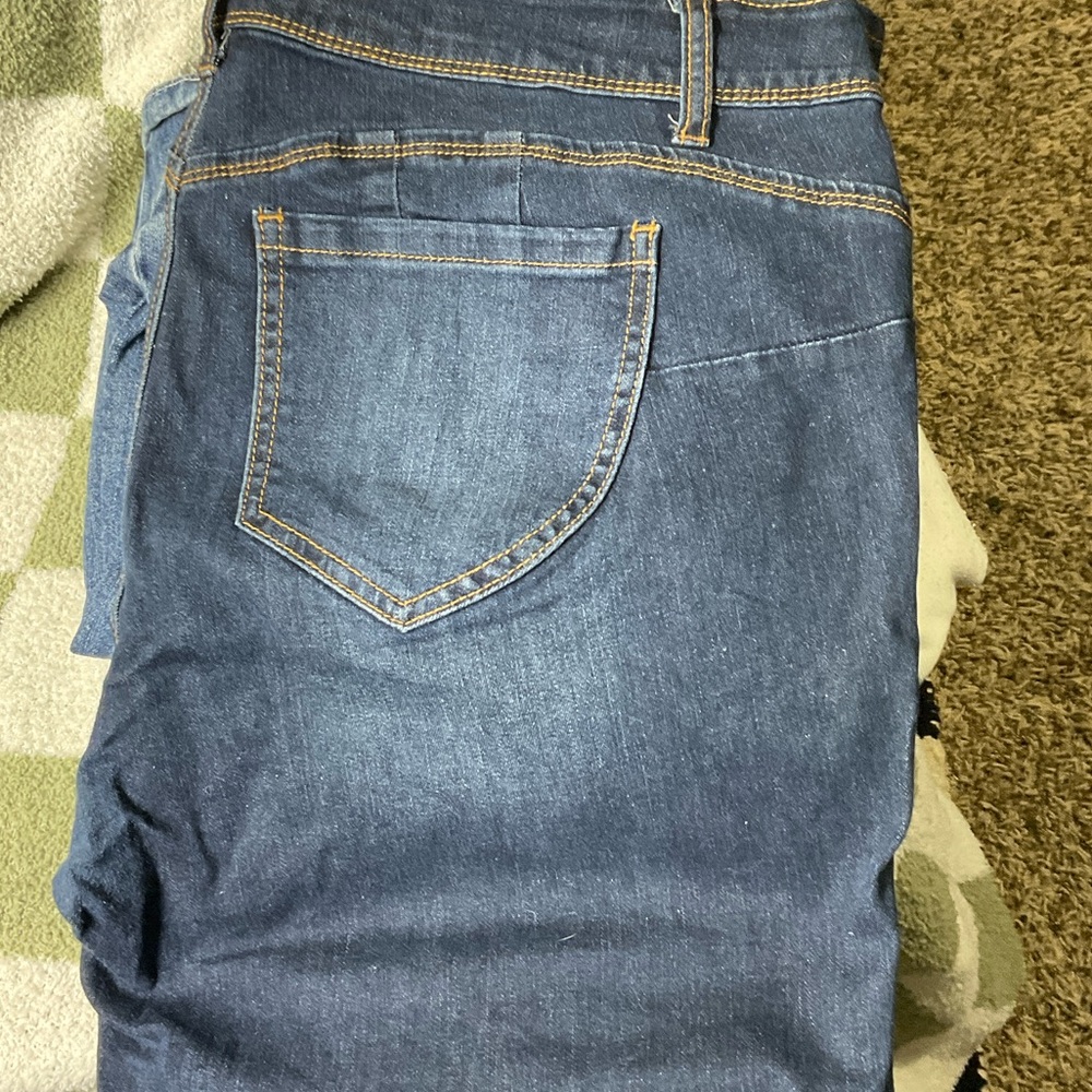Wax Jean Dark Blue Straight Leg Jeans
